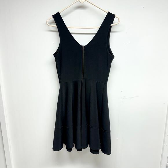 Lulu’s Home Before Midnight Fit & Flare Mini Dress Black Square Neck Back Zip M - Picture 3 of 3